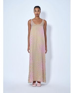 Dries Van Noten Draz Polka-Dot Silk Maxi Dress - White