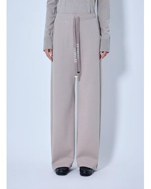 Max Mara Drawstring Wide-leg Pants - Gray