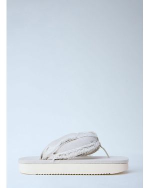 Rick Owens Drkshdw Frayed Edge Thong Sandals - Blue