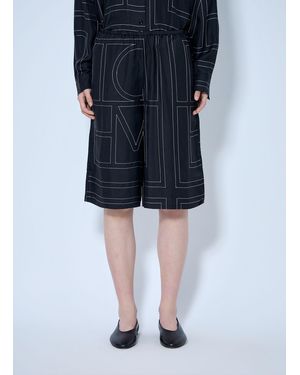 TOTEME Monogram Silk Pj Culottes - Blue