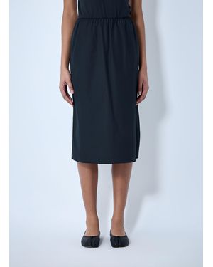 Rier Elasticated Waist Midi Skirt - Blue