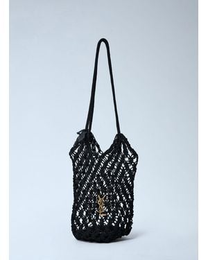 Saint Laurent Large Bo Hobo Passam Shoulder Bag - Blue