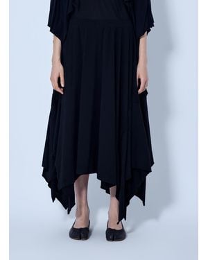 Yohji Yamamoto Draped Handkerchief Skirt - Blue
