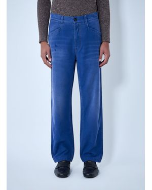 Prada Cotton Twill Trousers - Blue