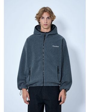 Miu Miu Hooded Zip Sweatshirt - Blue
