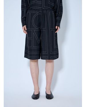 TOTEME Monogram Silk Pj Culottes - Blue