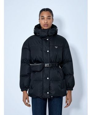 Prada Re-Nylon Down Jacket - Blue