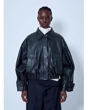 Rohe Leather Blouson Jacket - Blue