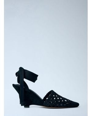 Jacquemus Woven Wedge Sandals - Blue