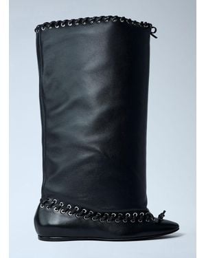 August Barron Level Flat Boots - Black