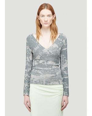 Eckhaus Latta Poison Wrap Top - Gray