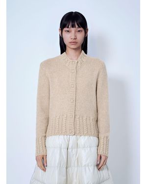 Moncler Ribbed Cardigan - White