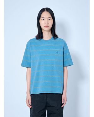 Jil Sander Striped Crewneck T-Shirt - Blue