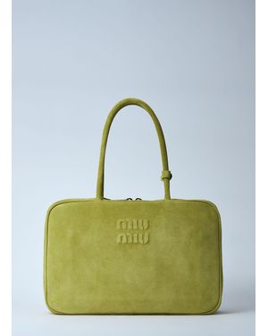 Miu Miu Beau Suede Shoulder Bag - Blue