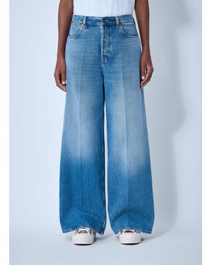 Gucci Wide-Leg Five-Pocket Jeans - Blue
