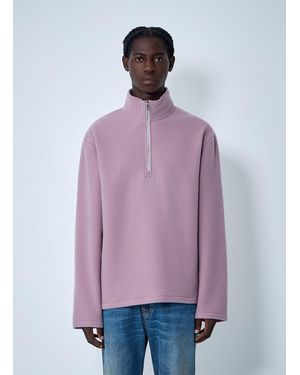 Rier Zip-Up Fleece Sweatshirt - Purple