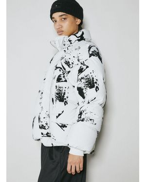 Y-3 Flock-print Padded Jacket - Gray