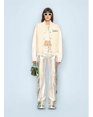 Off-White c/o Virgil Abloh Off Rose Valley Varsity Jacket - Blue