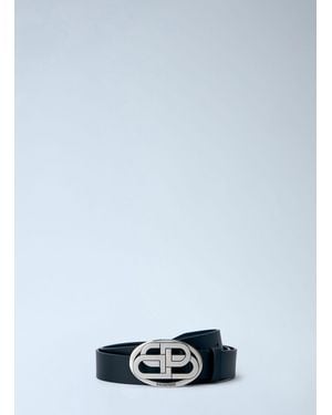 Balenciaga Oval Bb Belt - Blue
