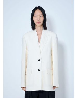 TOTEME Raw Lapel Blazer - White