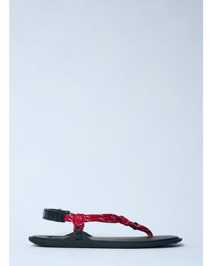 Miu Miu Cord Riviere Sandals in Black | Lyst