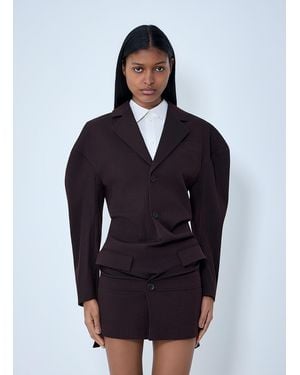 Issey Miyake Tailored Blazer Mini Dress - Blue