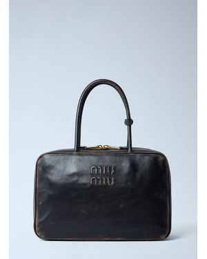 Miu Miu Beau Leather Handbag - Blue