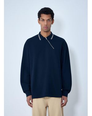 Miu Miu Half-Zip Polo Shirt - Blue