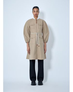 Moncler Belted Utility Jacket - White