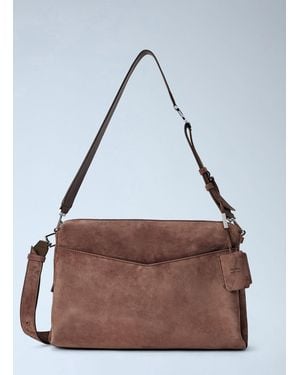 Max Mara Trapeze-Shaped Shoulder Bag - Brown