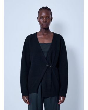 Rohe Off-Shoulder Wrap Cardigan - Blue