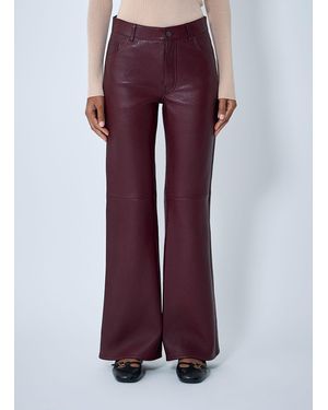Chloé Flared Leather Trousers