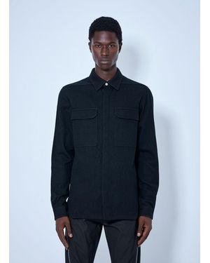 Rick Owens Wool Blend Overshirt - Blue