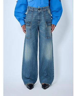 Miu Miu Cargo Denim Jeans - Blue