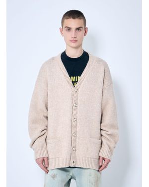 Vetements Classic Pearl Button Cardigan - White