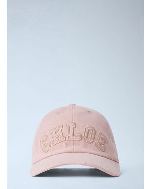 Chloé Chloé Chloé Signature Denim Cap - Pink