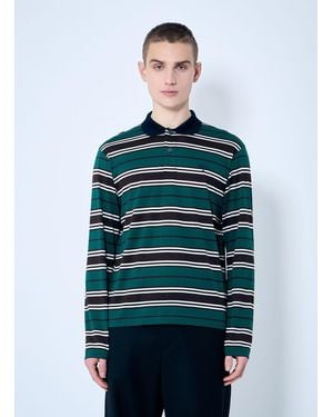 Prada Striped Polo Shirt - Green