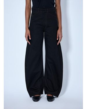 Lemaire High Waisted Curved Trousers - Blue