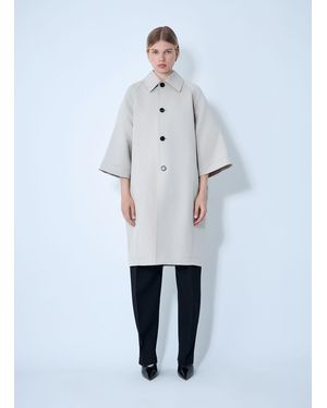 Bottega Veneta Silk-And-Cotton-Blend Coat - White
