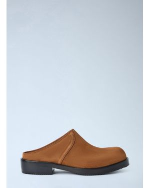 Dries Van Noten Suede Slip-On Mules - Brown