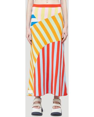 Sunnei Patchwork Knit Skirt - Red