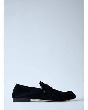 The Row Suede Loafers - White