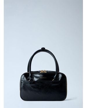 Marni Bauletto Small Leather Handbag - Blue
