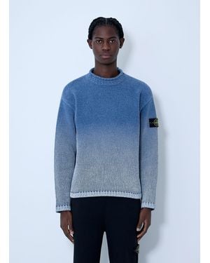 Stone Island Ombre Knit Sweater - Blue