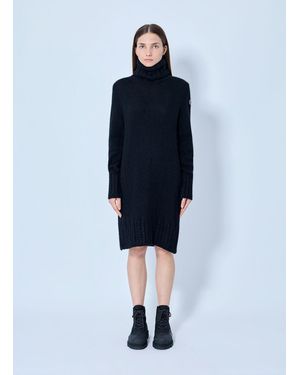Moncler Turtleneck Knit Dress - Blue