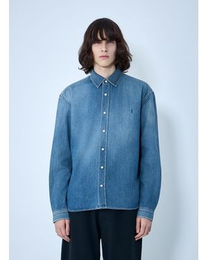 Saint Laurent Cassandre Denim Shirt - Blue
