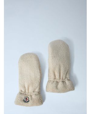 Moncler Logo Motif Mittens - White