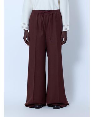 Max Mara Wide-Leg Drawstring Pants - Purple