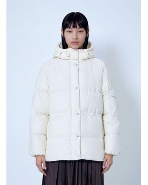 Moncler Himalaya Hooded Short Down Jacket - White