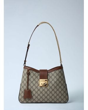 Gucci Large Padlock Shoulder Bag - Blue